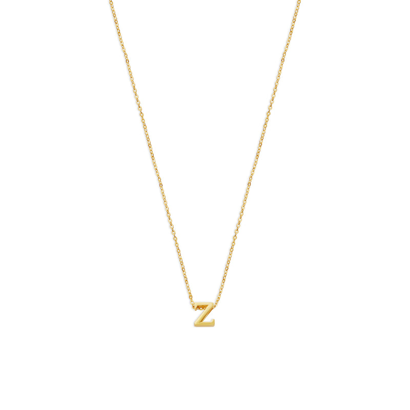 THE TINY SINGLE INITIAL BLOCK NECKLACE