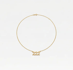 The Angel Number Nameplate Necklace