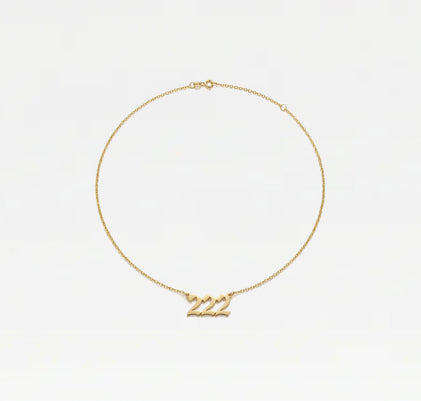 The Angel Number Nameplate Necklace