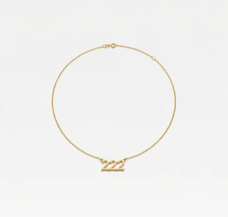 The Angel Number Nameplate Necklace