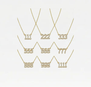 The Angel Number Nameplate Necklace
