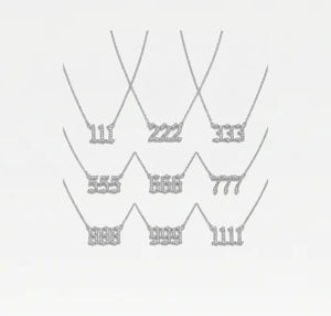 The Angel Number Nameplate Necklace