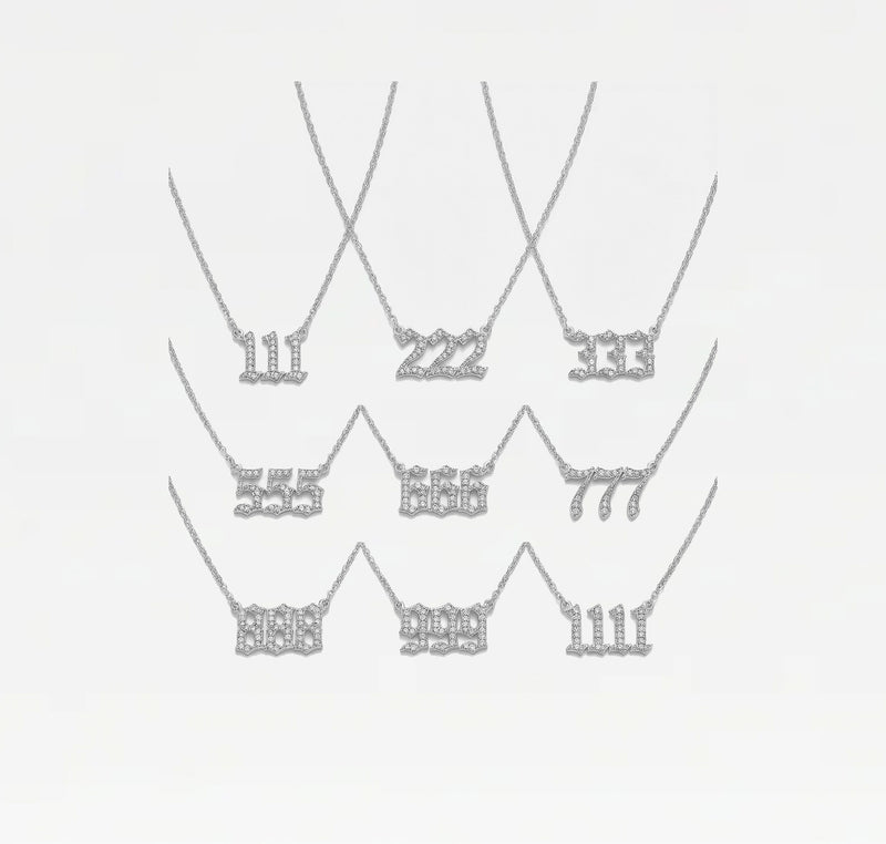 The Angel Number Nameplate Necklace