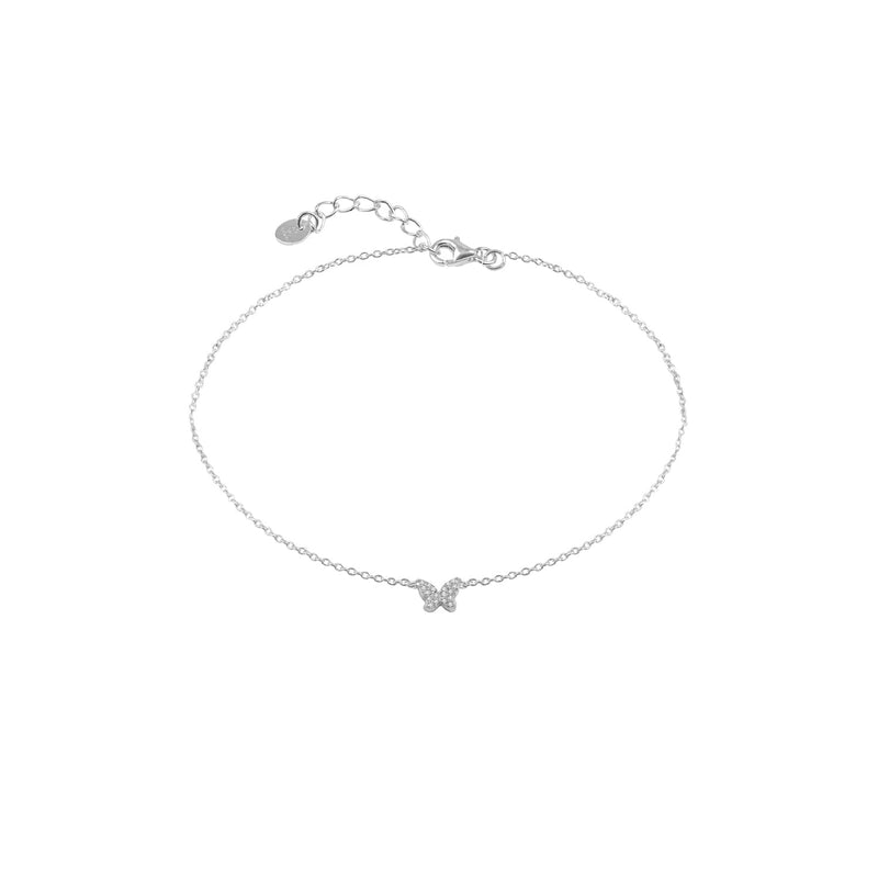 THE SINGLE BUTTERFLY PAVE' ANKLET