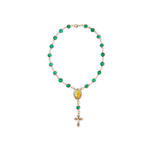 THE EMERALD ROSARY ANKLET