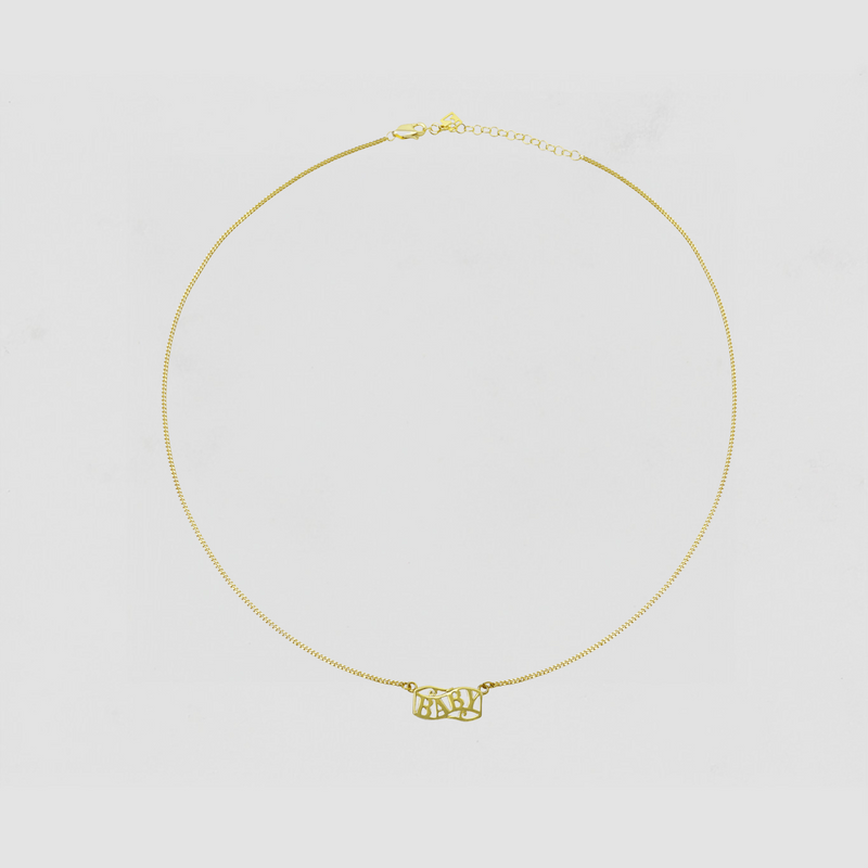 The Baby Mini Nameplate Necklace