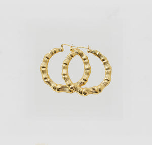 The Bamboo Hoop Earring