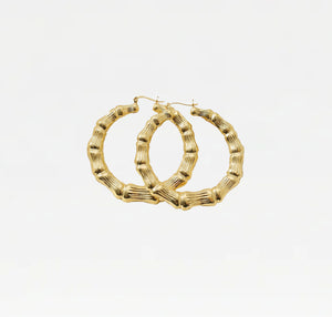 The Bamboo Hoop Earring