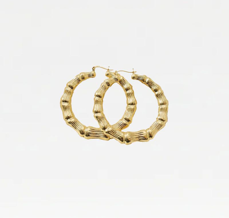 The Bamboo Hoop Earring