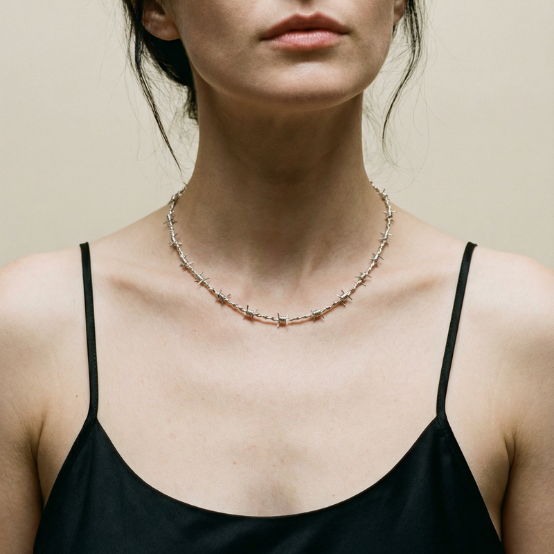 The Barb Wire Choker Danielle Guizio X The M Jewelers