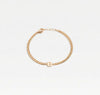 The Single Block Letter Curb Chain Bracelet