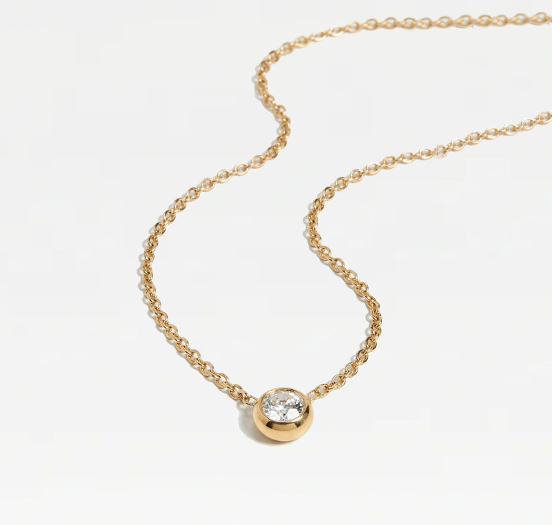The Solitaire Bezel Necklace