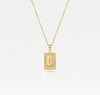 The Block Embossed Initial Pendant Necklace