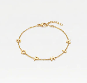 The Block Name Anklet