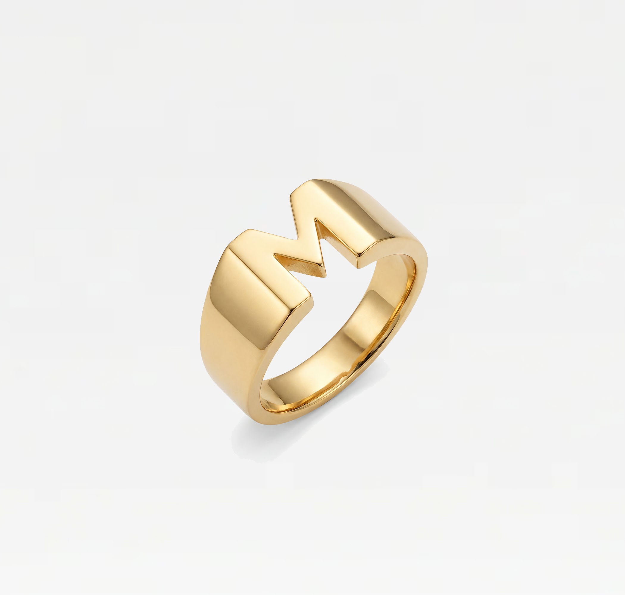 The Single Cut Initial Ring – The M Jewelers