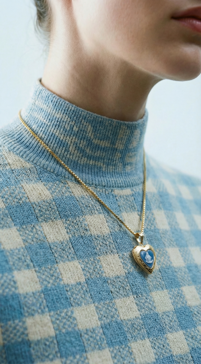 The Blue Mary Photo Locket