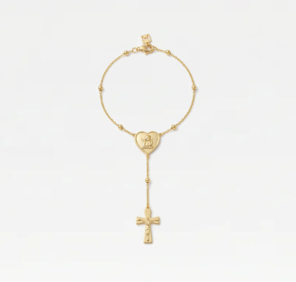 The Angel Cross Rosary Bracelet