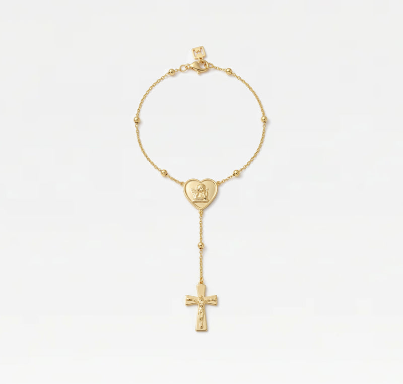The Angel Cross Rosary Bracelet