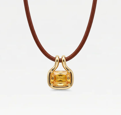 THE NAIA CITRINE PENDANT NECKLACE
