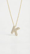 The Pavé Bubble Letter Pendant Necklace