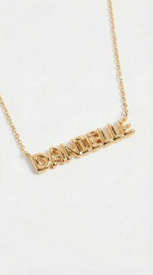 THE BUBBLE NAMEPLATE NECKLACE
