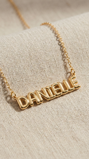 THE BUBBLE NAMEPLATE NECKLACE