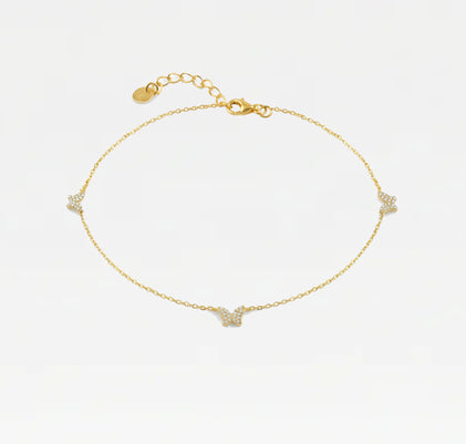 The Pavé Butterfly Anklet