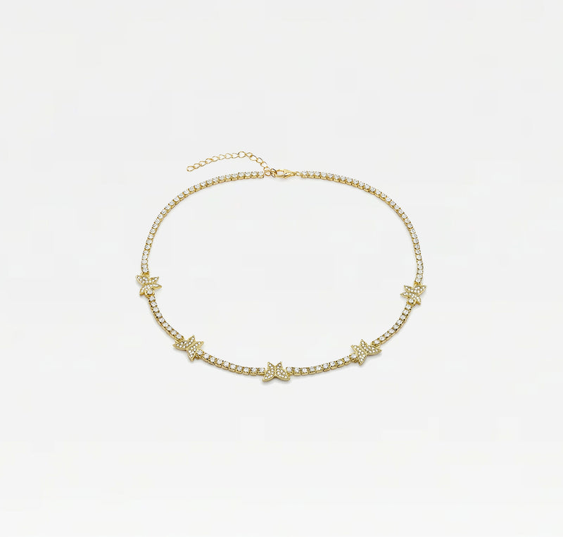 The Pavé Butterfly Collar Necklace