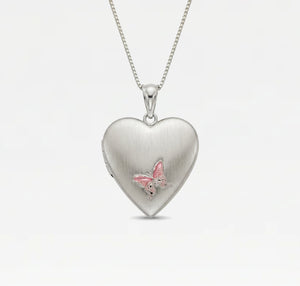 The Pink Butterfly Photo Locket