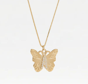 The Butterfly Initial Pendant Necklace