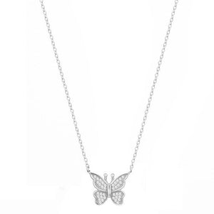 THE PAVE' BUTTERFLY PENDANT NECKLACE