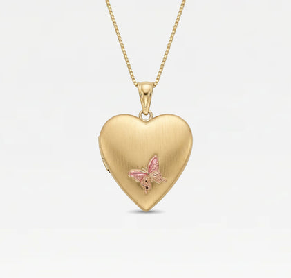 The Pink Butterfly Photo Locket