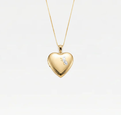 The Two Tone Butterfly Photo Locket