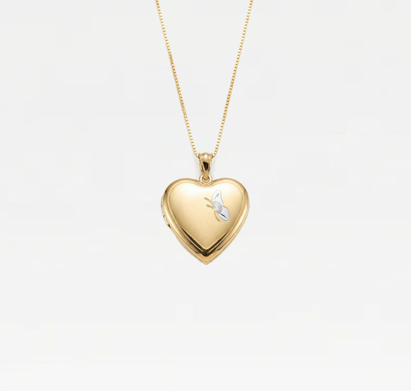 The Two Tone Butterfly Photo Locket