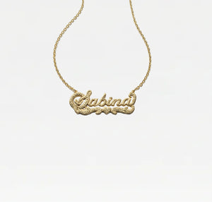 The Double Plate Classic Nameplate Necklace