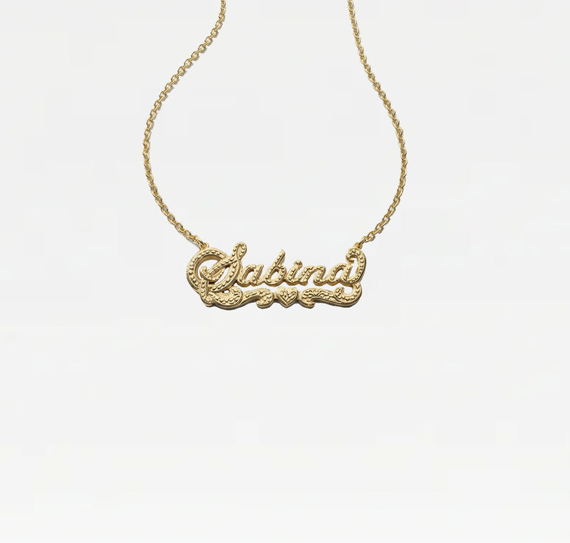 The Double Plate Classic Nameplate Necklace