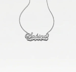 The Double Plate Classic Nameplate Necklace