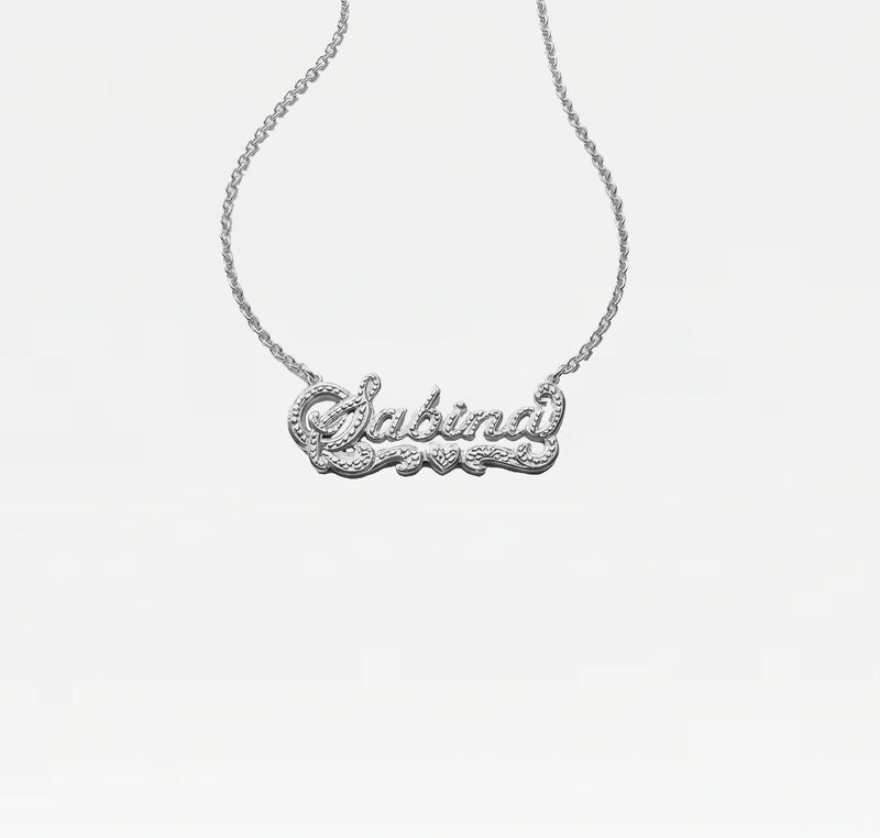 The Double Plate Classic Nameplate Necklace