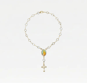 THE CLEAR ROSARY ANKLET