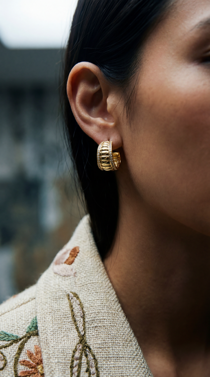 THE CLEMENTE HUGGIE EARRINGS