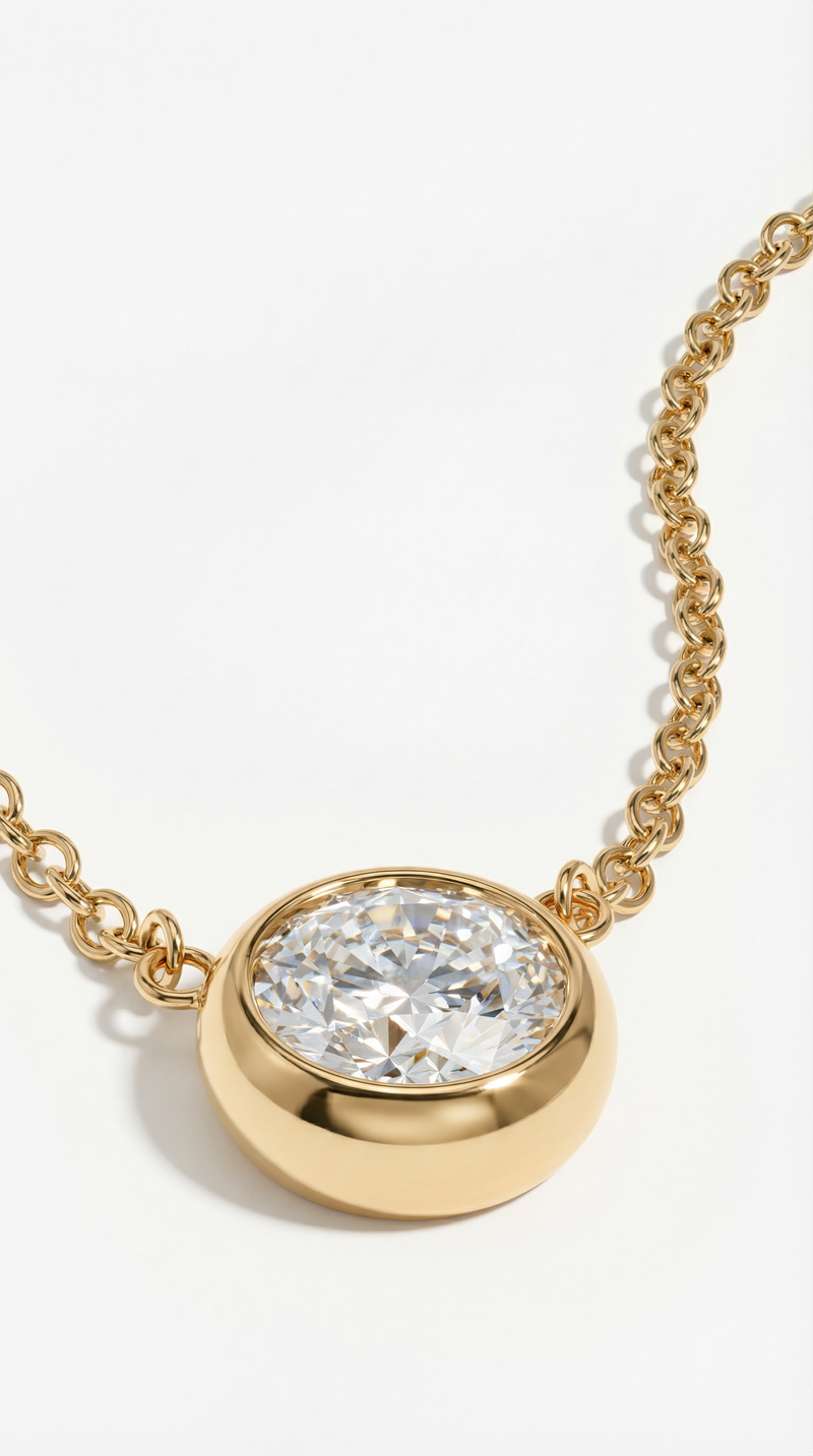The Solitaire Bezel Necklace