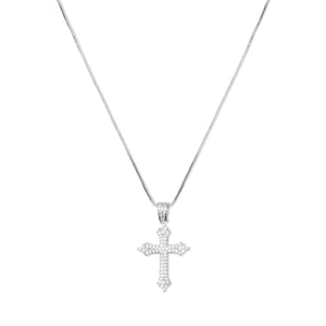 THE MERCER STONE CROSS PENDANT NECKLACE