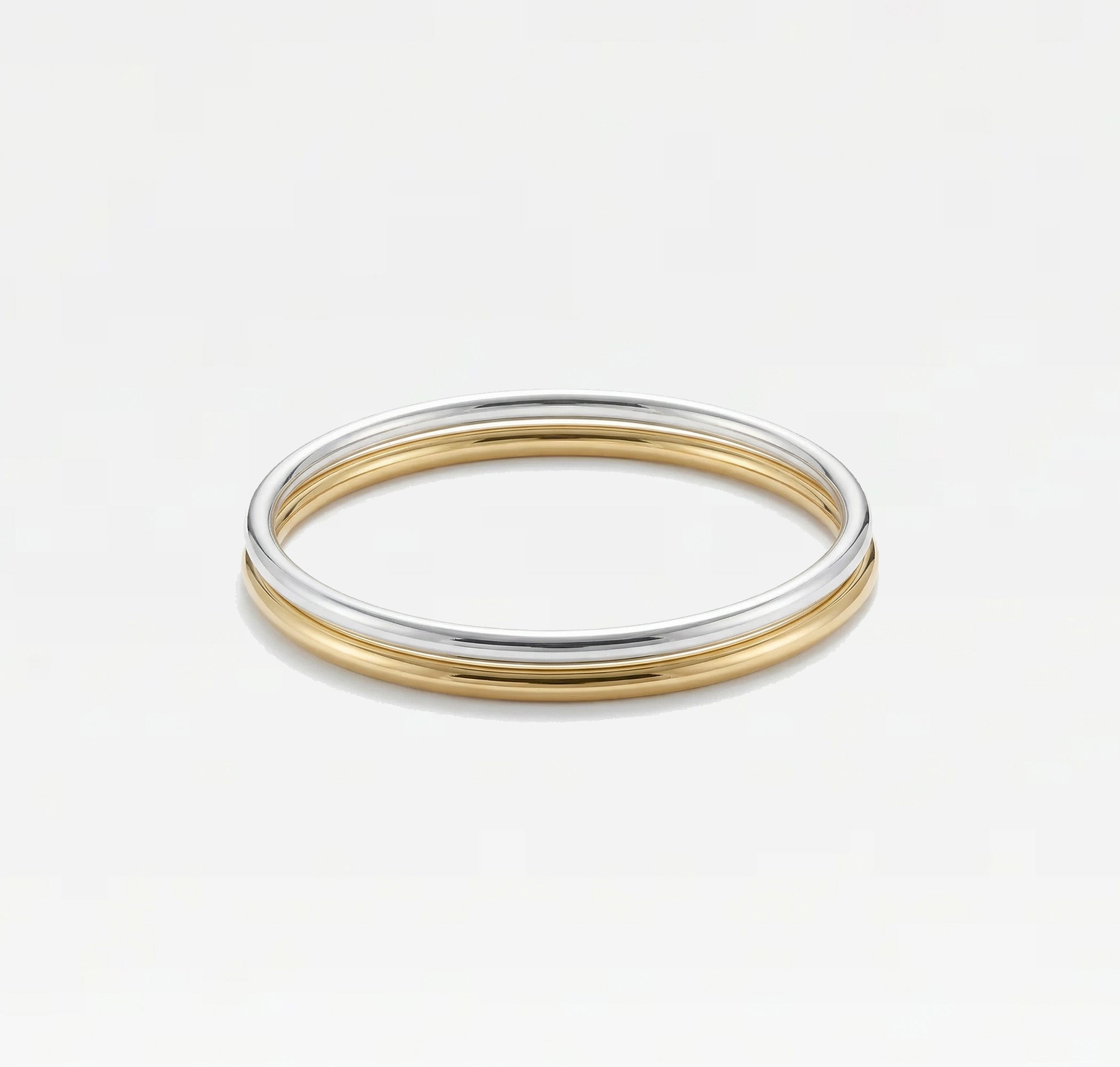THE TWO TONE BANGLE SET – The M Jewelers