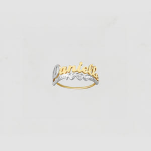 The Tiny Script Classic Cut Ring