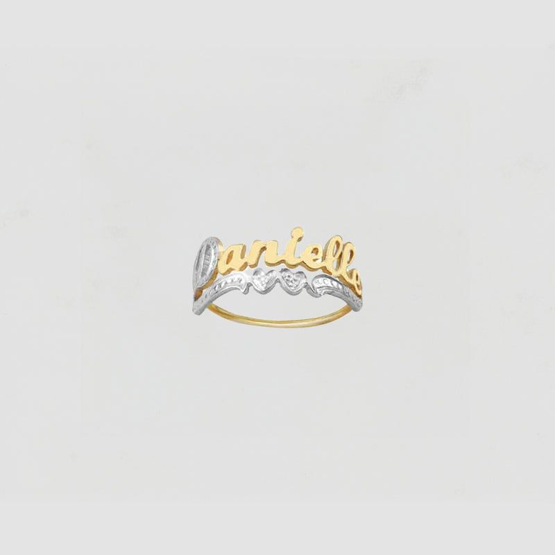 The Tiny Script Classic Cut Ring