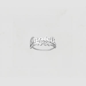 The Tiny Script Classic Cut Ring