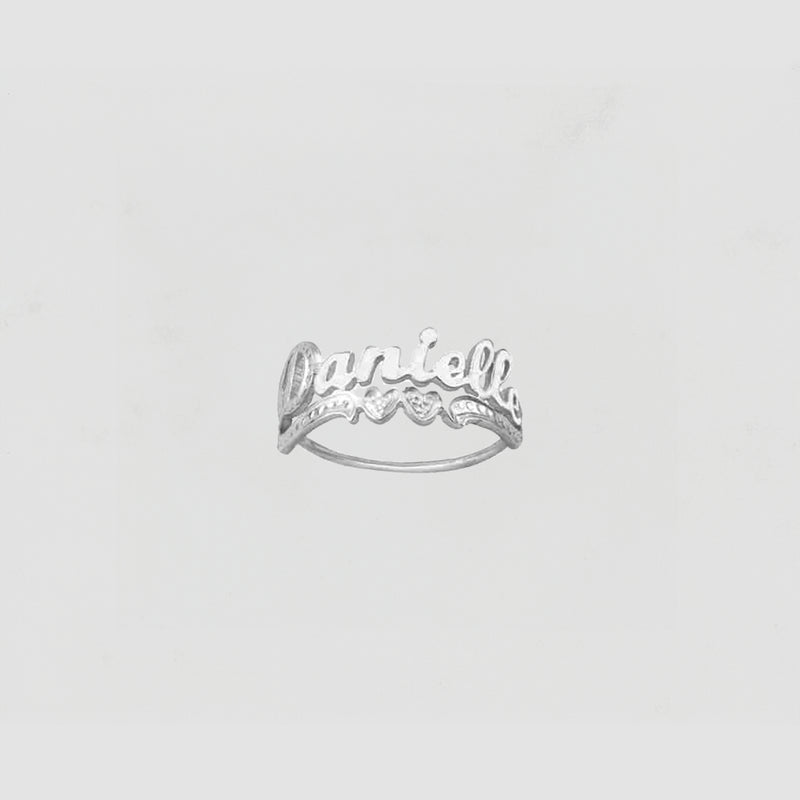 The Tiny Script Classic Cut Ring