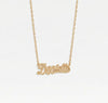 The Cut Tone Nameplate Necklace