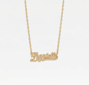 The Cut Tone Nameplate Necklace