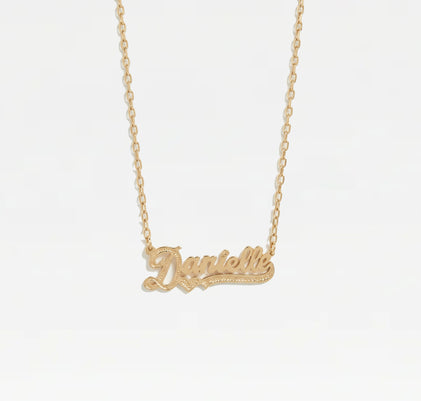 The Cut Tone Nameplate Necklace